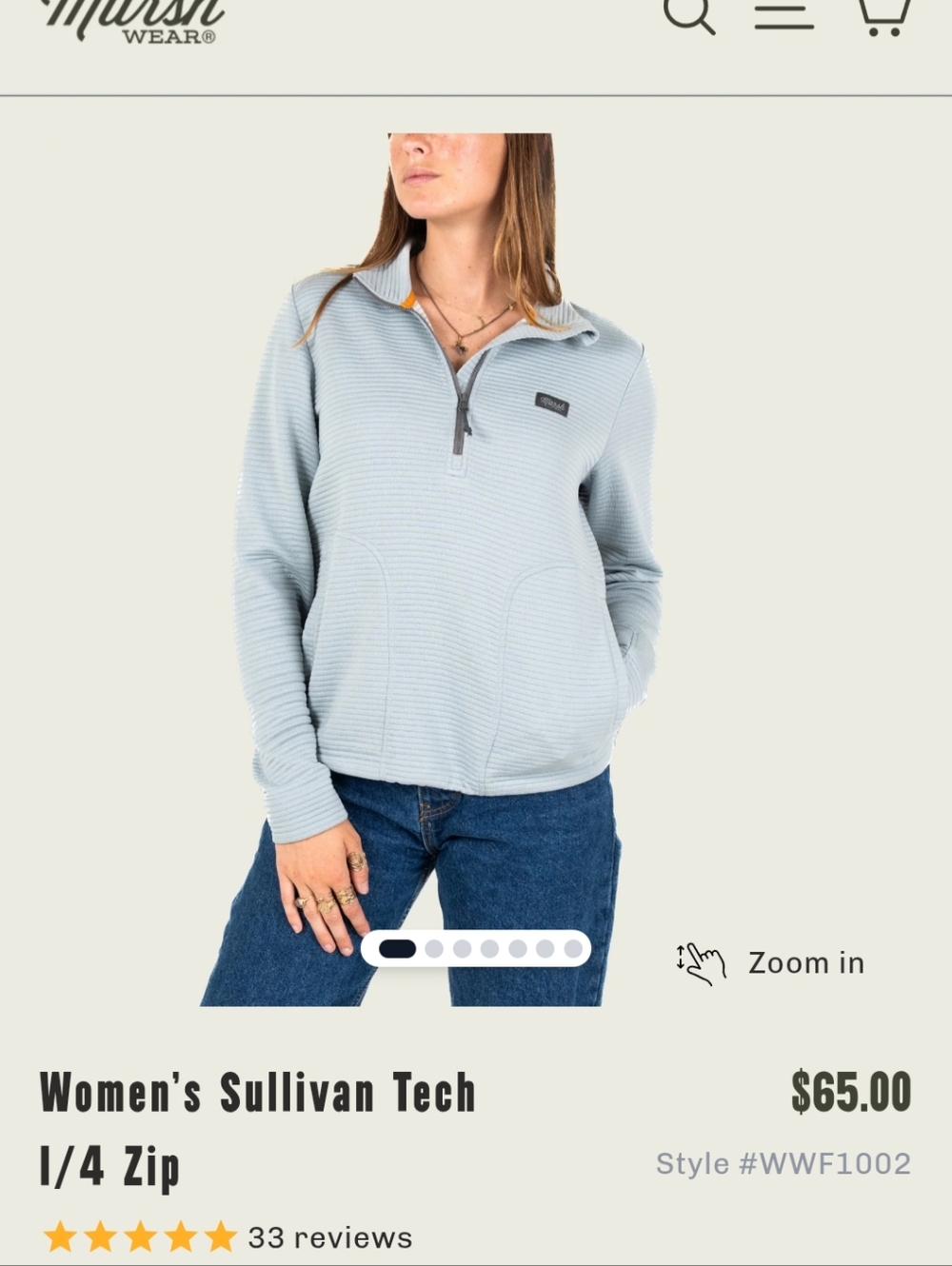 Ladies Marsh Wear Sullivan Tech Pullover Size L